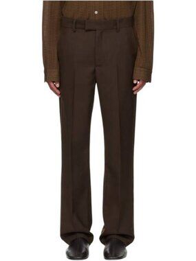 NEW SEFR Women’s Mike Suit Trouser Pants – Sludge Brown Wool Blend, Size M